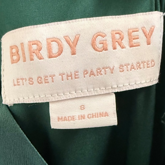 Birdy Grey Jay  Emerald Green Spaghetti Strap V-Neck Halter Top Maxi Dress S - Picture 11 of 15